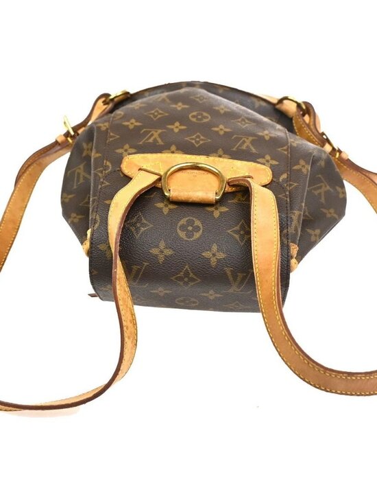 LOUIS VUITTON Montsouris MM Backpack Bag Monogram Leather Brown main image 4